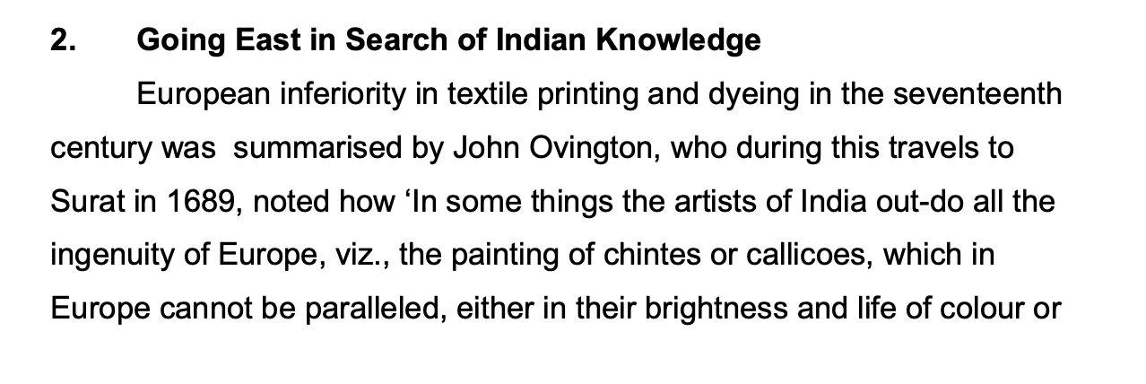 Which Indian fabric once sparked a revolution in trade and fashion?